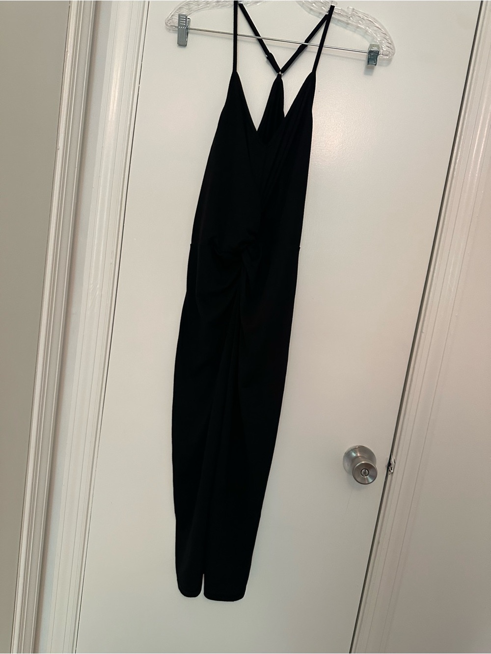 SHEIN Black Spaghetti Strap V-Neck Maxi Dress